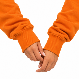 Halloween Oversized Women's Crewneck Sweatshirt Orange Cotton Fleece Hoodies Custom Embroidery Casual Streetwear Factory <b>Direct</b> - Product Image 3