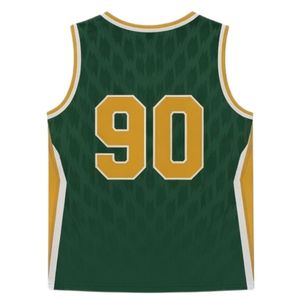 Unisex <b>Green</b> Gold Lacrosse Tank Jersey Polyester Lightweight Sportswear Team Uniform Match Training Performance Wear - Product Image 2