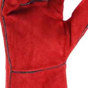 Gants de soudure de sécurité en cuir de vachette rouge personnalisés avec logo, 14 ou 16 pouces, haute qualité, bon prix, ignifuges, pour soudeurs - Product Image 5