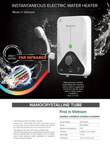 Calentador de Agua Eléctrico Instantáneo OEM de Vietnam – Calentamiento Rápido sin Tanque, Ahorro de Energía y Diseño Duradero - Product Image 3