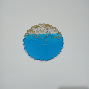 Handmade American Classic Design <b>Epoxy</b> Resin Coaster 4 Inch Customizable Color for Hotel Wedding Party <b>Table</b> Decor Mats Pads - Product Image 3