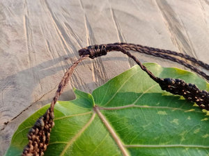 Collier en macramé fait main avec améthyste, pendentif en macramé marron complexe avec pierre précieuse violette, bijoux bohèmes tribaux en cristal de guérison - Product Image 2