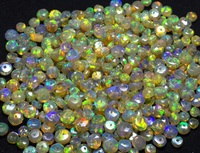 Perles d'Opale de Feu de Qualité AAA, Naturelles d'Éthiopie Welo, Rondelles Facettées de 3-5mm, Perles Libres pour la Fabrication de Bijoux, Certifiées par un Certificat Tierce Partie