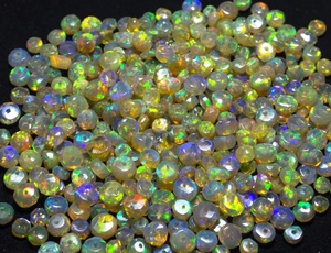 Perles d'Opale de Feu Naturelle Éthiopienne Welo, Perles Rondelles d'Opale Facettées de 3-5 mm, Perles d'Opale en Vrac pour la Fabrication de Bijoux en Gros - Product Image 5