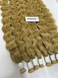 ผมต่อแบบมนุษย์100% เรมี่ผมตรงเรียบเนียนจากนาซ่าผมบลอนด์ทนต่อฝนและนุ่มเงางาม - Product Image 6