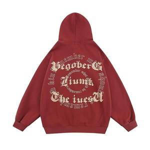 Sweat à capuche lourd pour homme, design OEM avec logo personnalisé, 400 GSM, 100% coton, broderie personnalisée, coupe-vent, écologique - Product Image 2