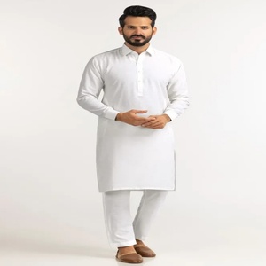 <b>Men's</b> Salwar Kameez Pakistani Gents <b>Kurta</b> Set Shalwar Cotton Fabric Pajama Suits Ready to Wear Muslim Dresses - Product Image 3