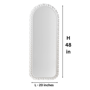 Espejo Decorativo de Pared de Madera, Estilo Bohemio, Decoración de Baño con Marco de Espejo con Diseño de Flor Retorcida, Acento Floral para Sala de Estar - Product Image 5