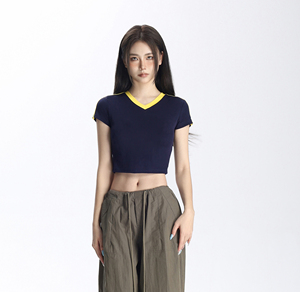 Camiseta Deportiva de Verano para Mujer, de Alta Calidad, Retro, Cuello Redondo, Manga Corta, Informal, Tejido de Punto, 100% Algodón, Corte Holgado - Product Image 3