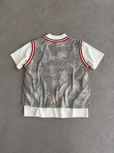 T-shirt camouflage surdimensionné à épaules tombantes de haute qualité avec logo personnalisé pour homme, ensemble deux pièces streetwear, maillot de basket, tee-shirt graphique - Product Image 2