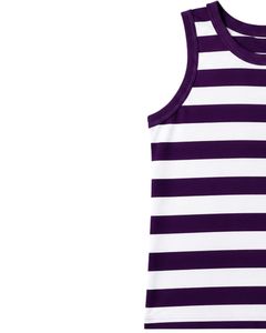 Purple <b>White</b> Striped <b>Men</b> Cotton Tank Top Sleeveless <b>Vest</b> Casual Summer Gym Fitness Shirt Breathable Loose Fit Streetwear Top - Product Image 3