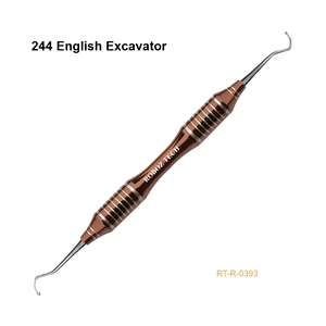 Excavateur dentaire manuel ergonomique 243 à motif anglais en acier inoxydable et cuivre, certifié CE par Roboz Tech Pakistan - Product Image 2