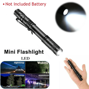 2 Pezzi Mini Torcia LED Portatile Nera/Bianca, Luce da Lavoro a Penna per Campeggio ed Escursionismo, Corpo in Lega di Alluminio, Materiale Plastico - Product Image 5
