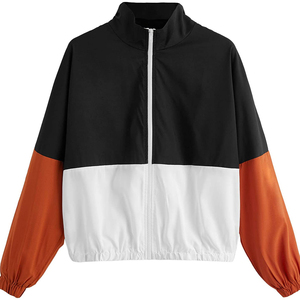 Veste coupe-vent légère pour femme, respirante, réversible, unie, imperméable, avec fermeture éclair, blouson coupe-vent, grande taille - Product Image 2