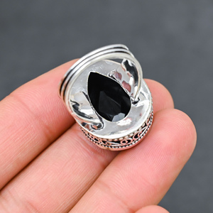 Gorgeous Hot Selling Trendy Modern Black Tourmaline Gemstone <b>Ring</b> Solid <b>925</b> Sterling <b>Silver</b> Handmade Jewelry Wholesale Factory P - Product Image 4