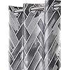 Rideaux pour fenêtres et portes - Panneau géométrique de 5 pieds à œillets en polyester, 2 pièces, occultant, réduction du bruit, gris - Product Image 2