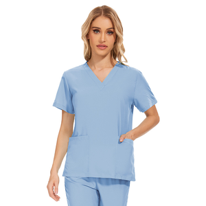 Veste d'uniforme médical tricotée sur mesure anti-plis pour hôpital, ensembles d'uniformes infirmiers extensibles - Product Image 2