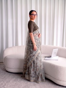 Indian Traditional Ethnic Casual Saree in Floral Print for Daily Wear and Festive Function for Women Fancy Trendy Outfit - Product Image 2