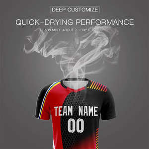 Uniforme de football pour hommes de qualité supérieure, style tendance, vente chaude, léger, manches courtes, logo/couleur personnalisé sur le devant - Product Image 3