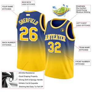 Maillots de basket-ball personnalisés de haute qualité, respirants, à séchage rapide, grandes tailles, sublimation, uniformes sportifs promotionnels pour les équipes, jeunes - Product Image 2