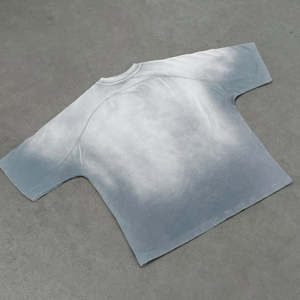 Heavyweight CroppedHeavyweight 100% Pure Cotton Knitted O-Neck Solid <b>Box</b> T-Shirt Men Shoulder <b>Drop</b> Oversized - Product Image 4