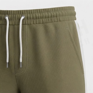 <b>Men's</b> Olive Green Tracksuit Full Zipper Stand Collar Casual Sportswear With Side Pockets Breathable Polyester Material - Product Image 5