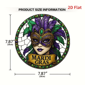 CIFbuy Maschera Vintage in Vetro Colorato per Mardi Gras, Decorazione Murale in Acrilico per Feste a Tema in Giardino, TikTok, per Servizio di Ritiro Temu - Product Image 2