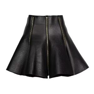 Nueva Falda de Cuero para Mujer, Estilo Vintage, Cintura Alta, Natural, Transpirable, Ecológica, Cómoda, Midi, Antiarrugas, de Secado Rápido - Product Image 6