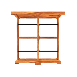 Teak Wood Platform <b>Bed</b> Frame Solid Wood Traditional Design Storage Base with Adjustable Slats - Product Image 1