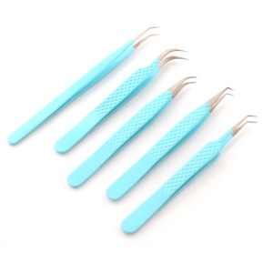 Lash Tweezers Professional Tool Anti Slip Non <b>Magnetic</b> Light weight Perfect for <b>Eyelash</b> Artists Strong Hold Fiber Tip - Product Image 5