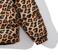 Blouson matelassé réversible imprimé léopard coupe-vent unisexe, col montant, fermeture éclair, manteau d'hiver décontracté standard, coupe droite