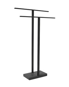 Minimalist Double Tier Metal Clothing Rack Standing Type Non Foldable <b>Wardrobe</b> Storage Holder - Product Image 3