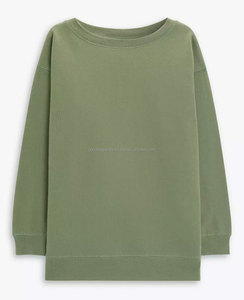 240GSM Sweatshirts à capuche pour femmes avec impression personnalisée de haute qualité Badge à col rond Vêtements de sport Pullover Oversized Casual Sweatshirts - Product Image 2