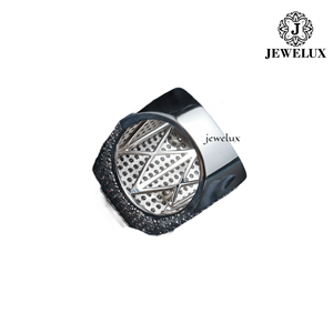High Demand Women's 925 <b>Silver</b> <b>Emerald</b> Cut Cocktail <b>Ring</b> Rhodium Plated Luxury Geometric Design Pave Setting Engagement <b>Ring</b> - Product Image 2