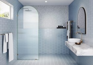 Panneau de porte de douche en verre cannelé avec texture diffuseur de lumière pour cabines de douche, projets hôteliers et zones humides - Product Image 4