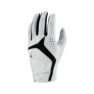 Gants de golf en cuir blanc SOSH4, imprimé floral bleu, antidérapants, respirants, à doigts complets, avec sangle de poignet réglable, pour sports de plein air, unisexe - Product Image 2