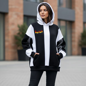 Nuevas Sudaderas con Capucha Cortas para Mujer, Estilo Urbano, Económicas, de Moda, para Invierno, Tallas Grandes, Transpirables, de Alta Calidad, 100% Algodón - Product Image 4