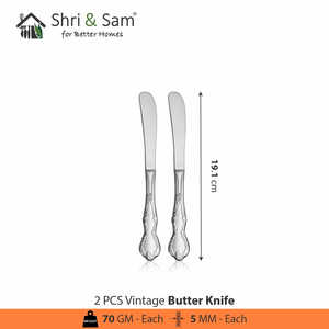 Vintage Stainless Steel Cutlery Elegant <b>Dinner</b> <b>Knives</b> - Product Image 2