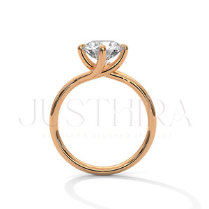 Certified Round Cut Moissanite Diamond Solitaire <b>Ring</b> for Women Silver Gold Rose Gold Options Free Delivery Elegant Fine Jewelry - Product Image 5