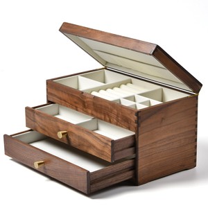 Walnut Wood Jewelry <b>Box</b> Wholesale | Handcrafted Distressed <b>Storage</b> | Moradabad - Product Image 1