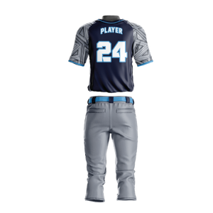 Uniforme de béisbol personalizado con logo del equipo impreso, ropa deportiva transpirable de poliéster, conjunto de uniforme de béisbol atlético para hombre - Product Image 6