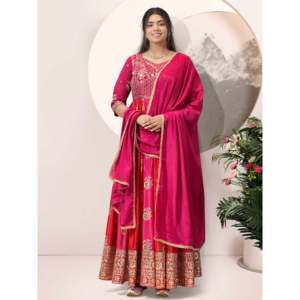 Hermoso vestido de fiesta de talla XL y Dupatta para mejorar tu aspecto elegante - Product Image 5