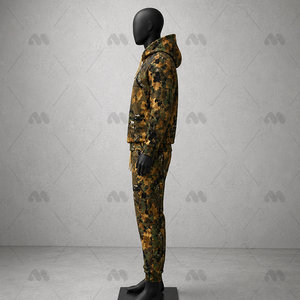Ensemble de survêtement camouflage unisexe hiver, coupe oversize, avec pantalon de jogging long pour l'extérieur, imprimé par sublimation, en Spandex/Coton, pour la chasse - Product Image 3