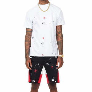 <b>Men</b> <b>Summer</b> T <b>Shirt</b> and Short Set Casual Training Two Piece Sportswear Outfit <b>for</b> Gym Workout Fitness Exercise Daily Wear - Product Image 1
