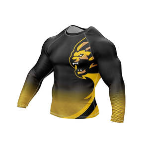 Solid Color Men <b>Long</b> <b>Sleeves</b> Rash Guard for Fitness Wear Quick Dry And Comfortable Men Rash Guard for Sale - Product Image 3