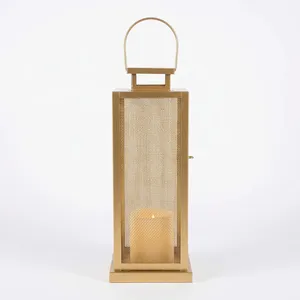 Iron <b>Lantern</b> <b>Candle</b> Tealight <b>Holder</b> for Home Decor Gold <b>Lantern</b> Decorative <b>Candle</b> <b>Holder</b> Hanging <b>Lantern</b> for Living Room Bedroom - Product Image 1