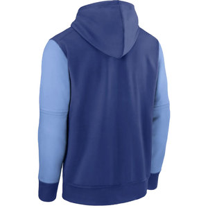 Vente en gros de sweat-shirts à capuche pour hommes, bicolores bleus, avec logo personnalisé, en molleton, style streetwear, coupe slim, vêtements de sport, unisexe - Product Image 3