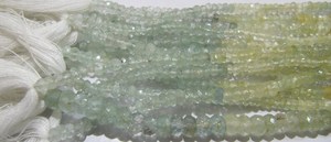 Collier de perles de Morganite et d'Aquamarine multicolores naturelles, facettées, de 3 à 5 mm, longueur 13 pouces - Product Image 6