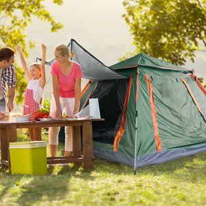 Tenda da Campeggio Pop-Up Portatile per 4-5 Persone, Montaggio Istantaneo, 2 Finestre con Zanzariere per Escursionismo e Attività all'Aperto - Product Image 5
