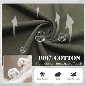 Tops de nuit tendance 100% coton tricoté respirant doux couleur unie décontracté pour l'été - Product Image 2